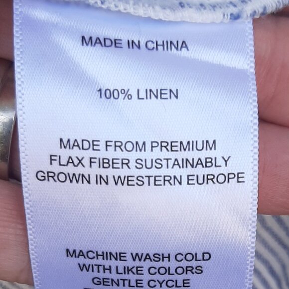 Quince Midi 100% European Linen Dress Cottage Core - Picture 4 of 9